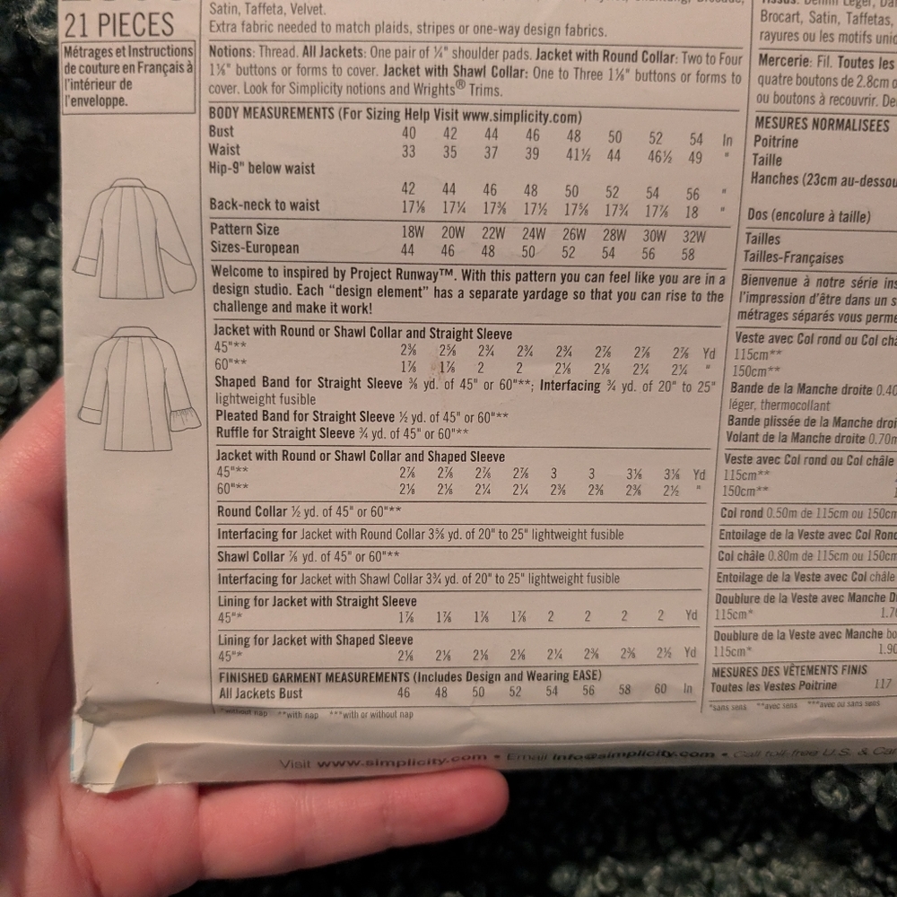 Jacket pattern - Picture 2 of 3